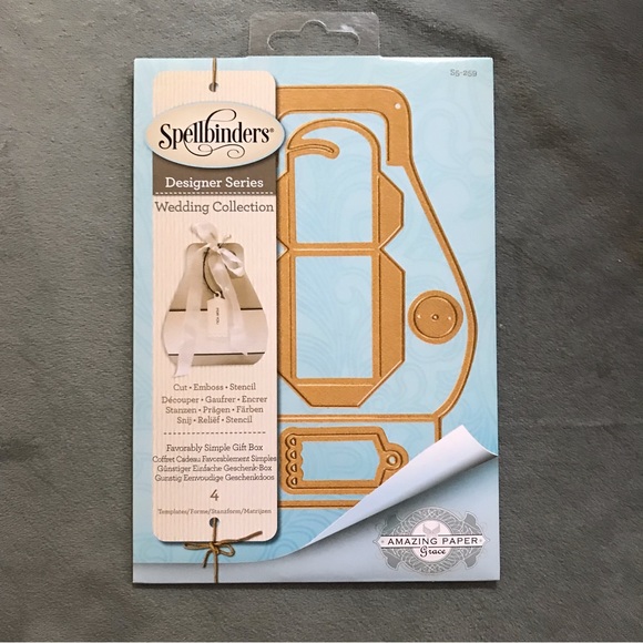 Spellbinders Favorably Simple Gift Box 4 pcs die - Picture 1 of 11